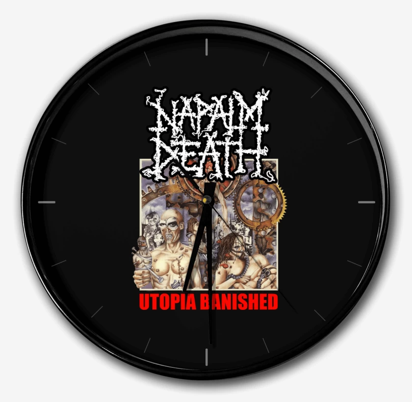 Reloj Negro de Napalm Death Utopia Banished