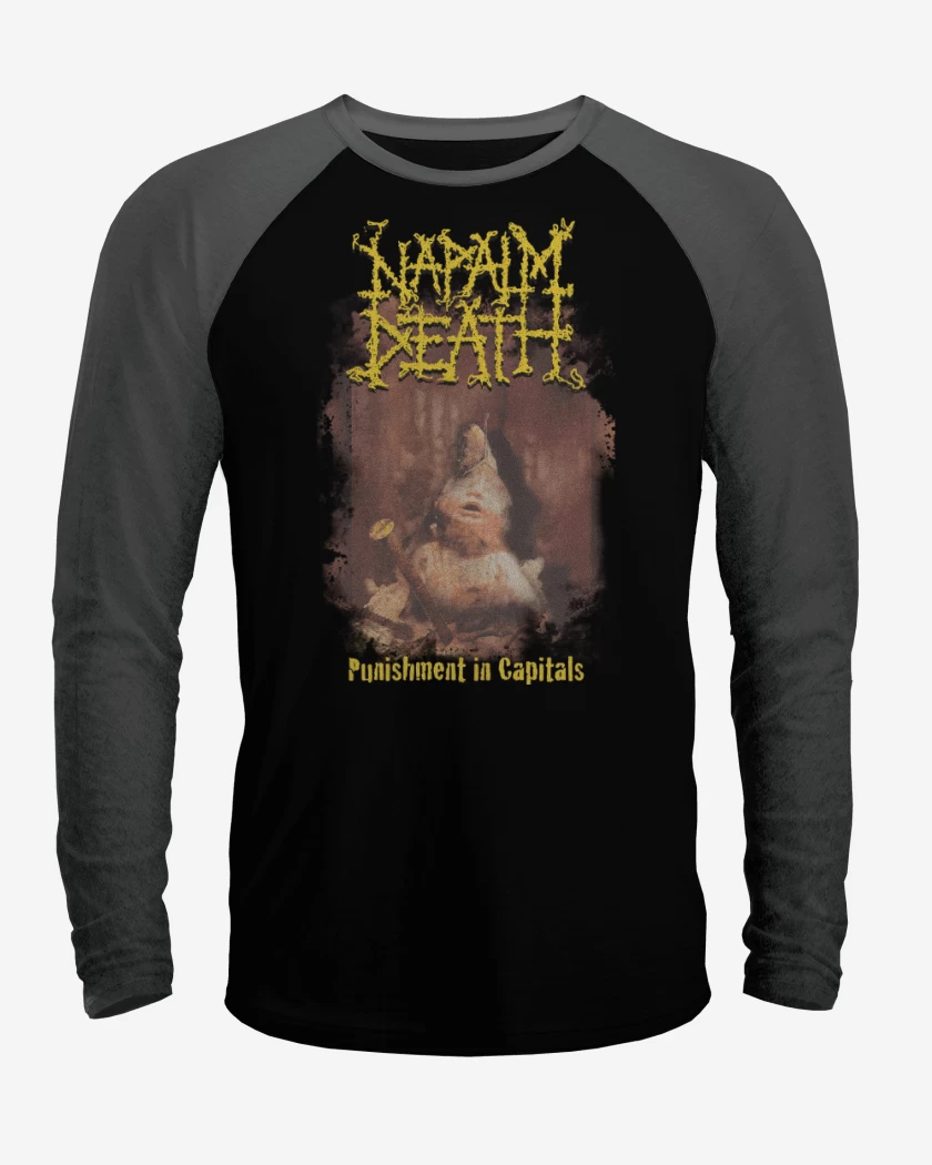 Polera Raglan Napalm Death Punishment in Capitals