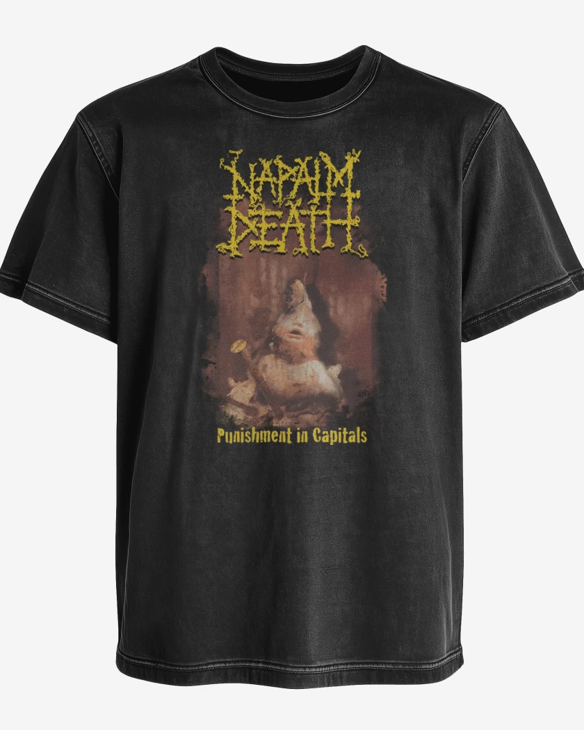 Polera desgastada Napalm Death Punishment in Capitals