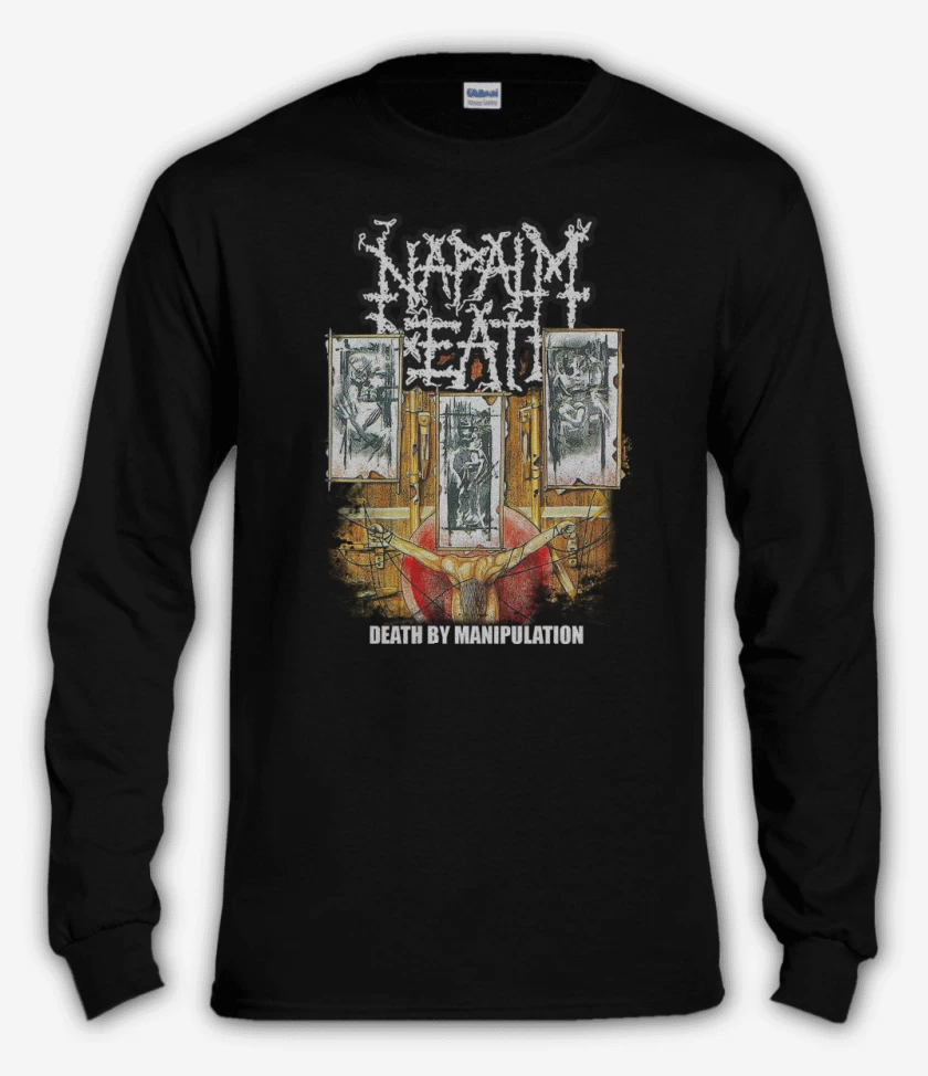 Polera manga larga Negro de Napalm Death Death by Manipulation