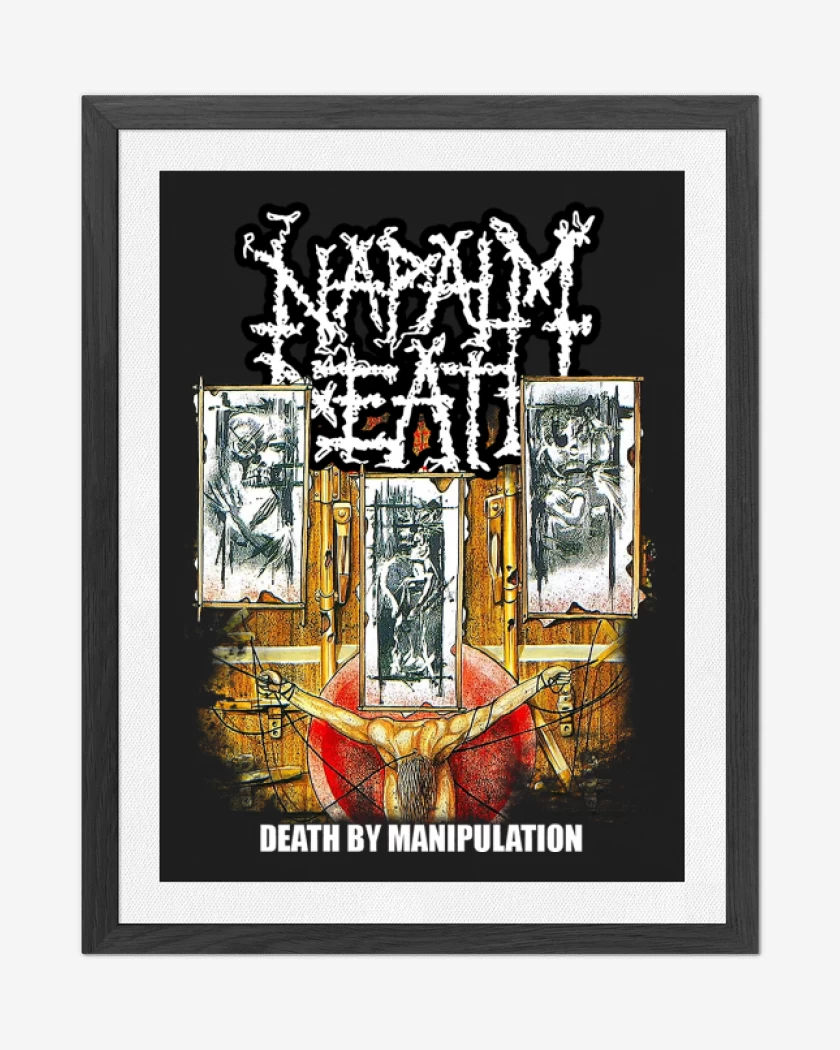 Cuadro decorativo Negro de Napalm Death Death by Manipulation