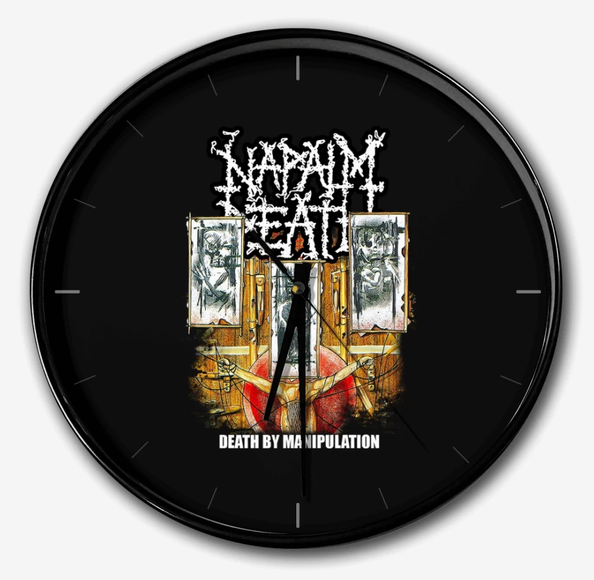 Reloj Negro de Napalm Death Death by Manipulation