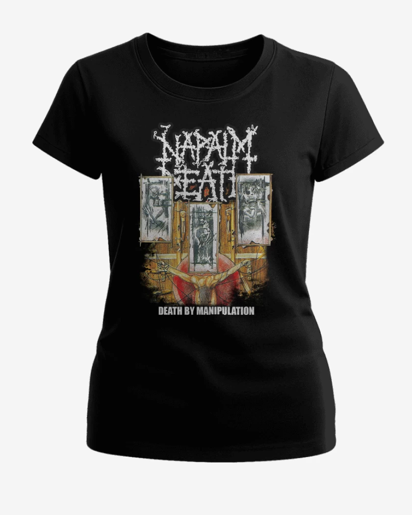 Polera de Mujer Negro de Napalm Death Death by Manipulation