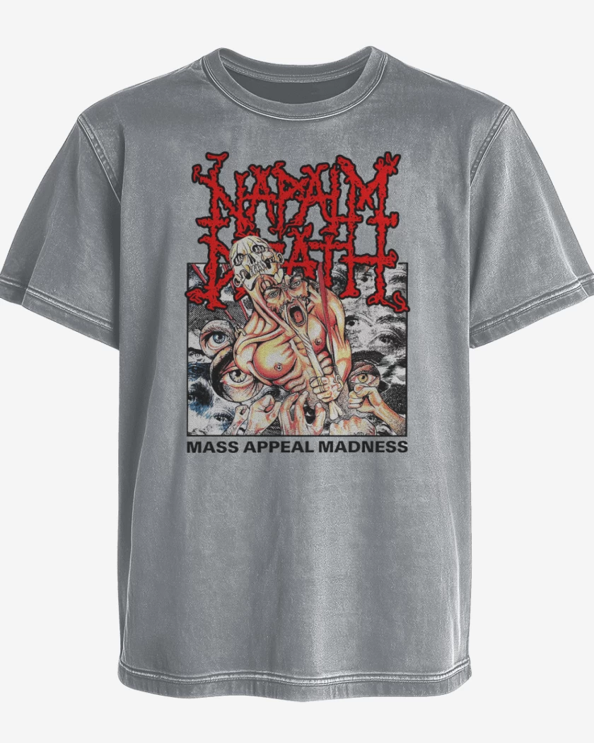 Polera desgastada Napalm Death Mass Appeal Madness