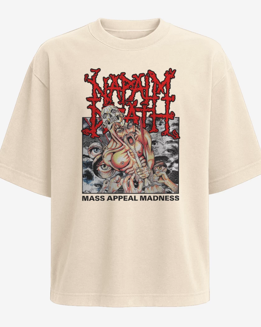 Polera Oversize Napalm Death Mass Appeal Madness