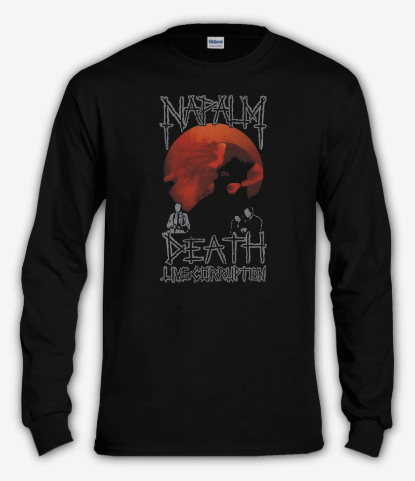 Polera manga larga Napalm Death Live Corruption 1990