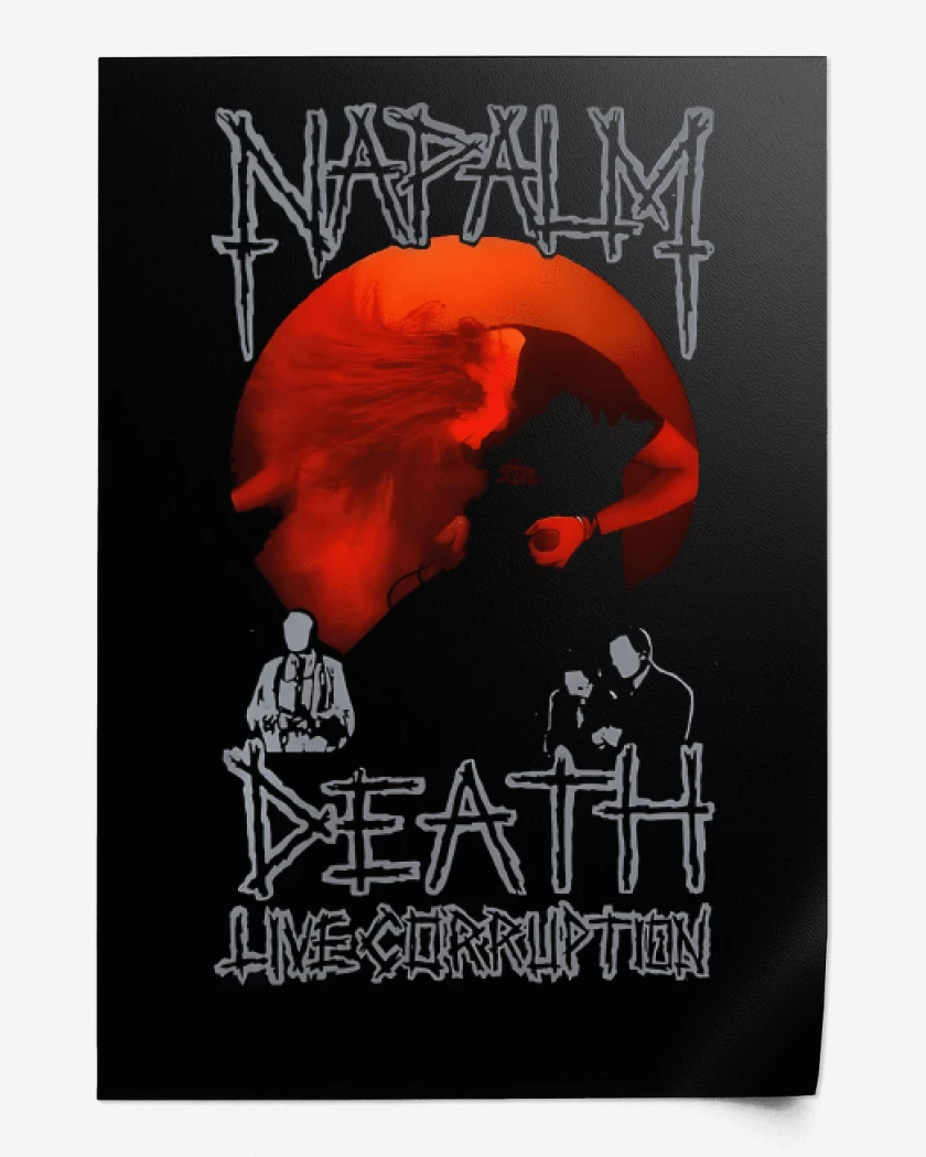 Print Napalm Death Live Corruption 1990