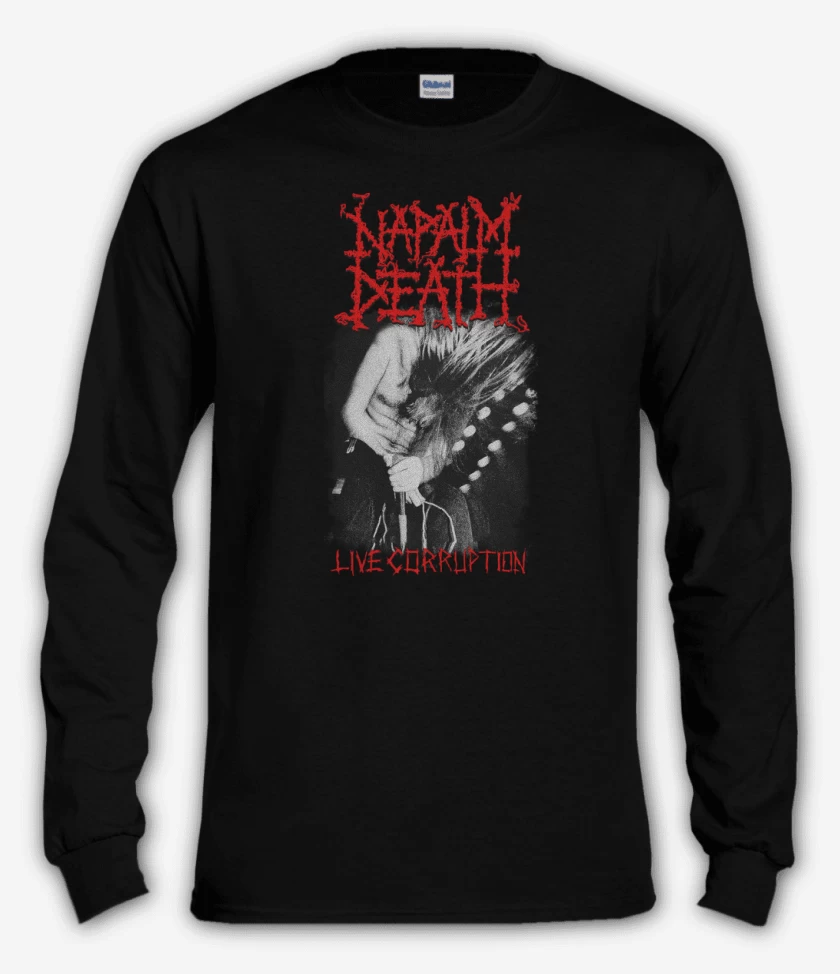 Polera manga larga Negro de Napalm Death Live Corruption