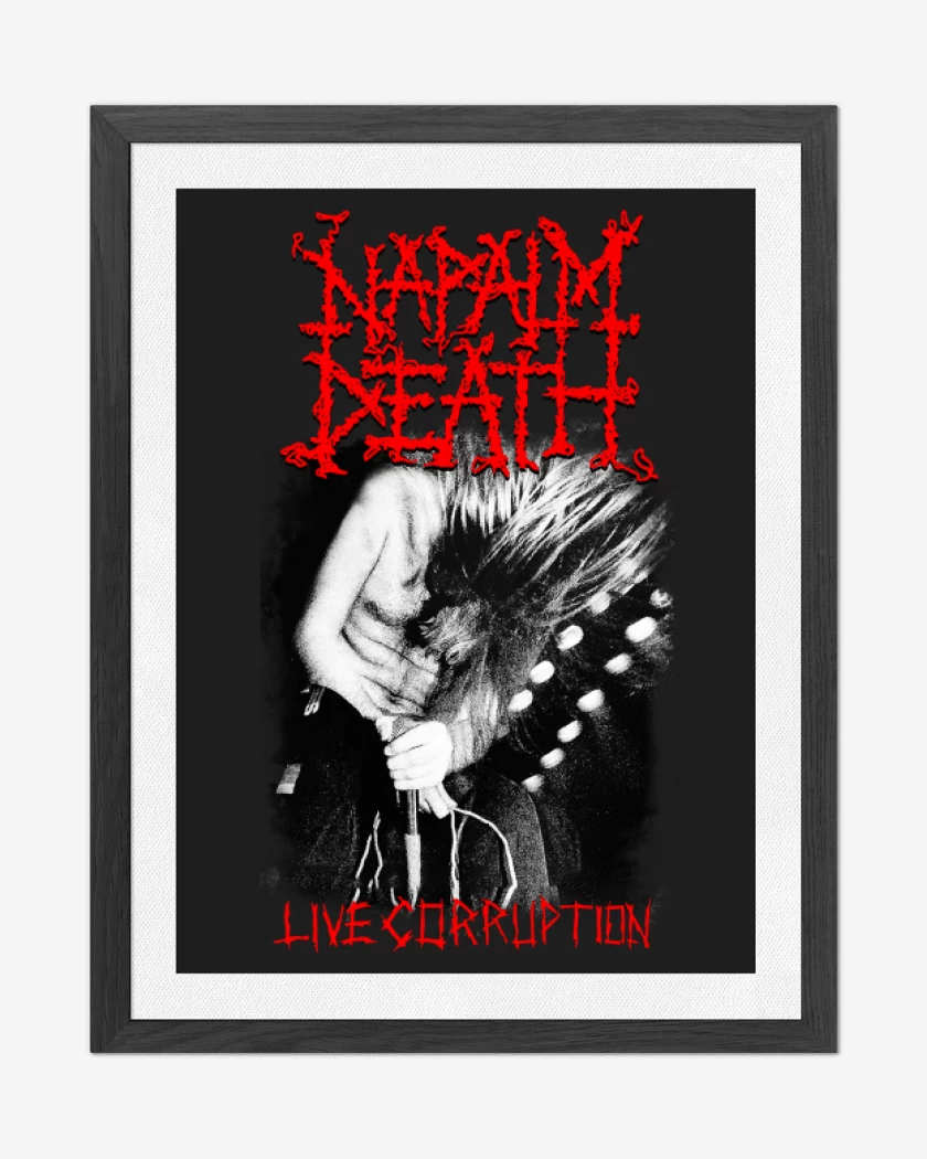 Cuadro decorativo Negro de Napalm Death Live Corruption