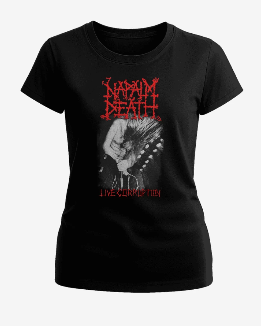 Polera de Mujer Negro de Napalm Death Live Corruption