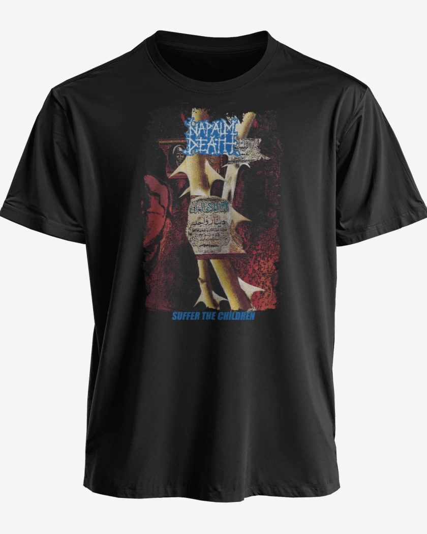 Polera premium Negro de Napalm Death Suffer the Children