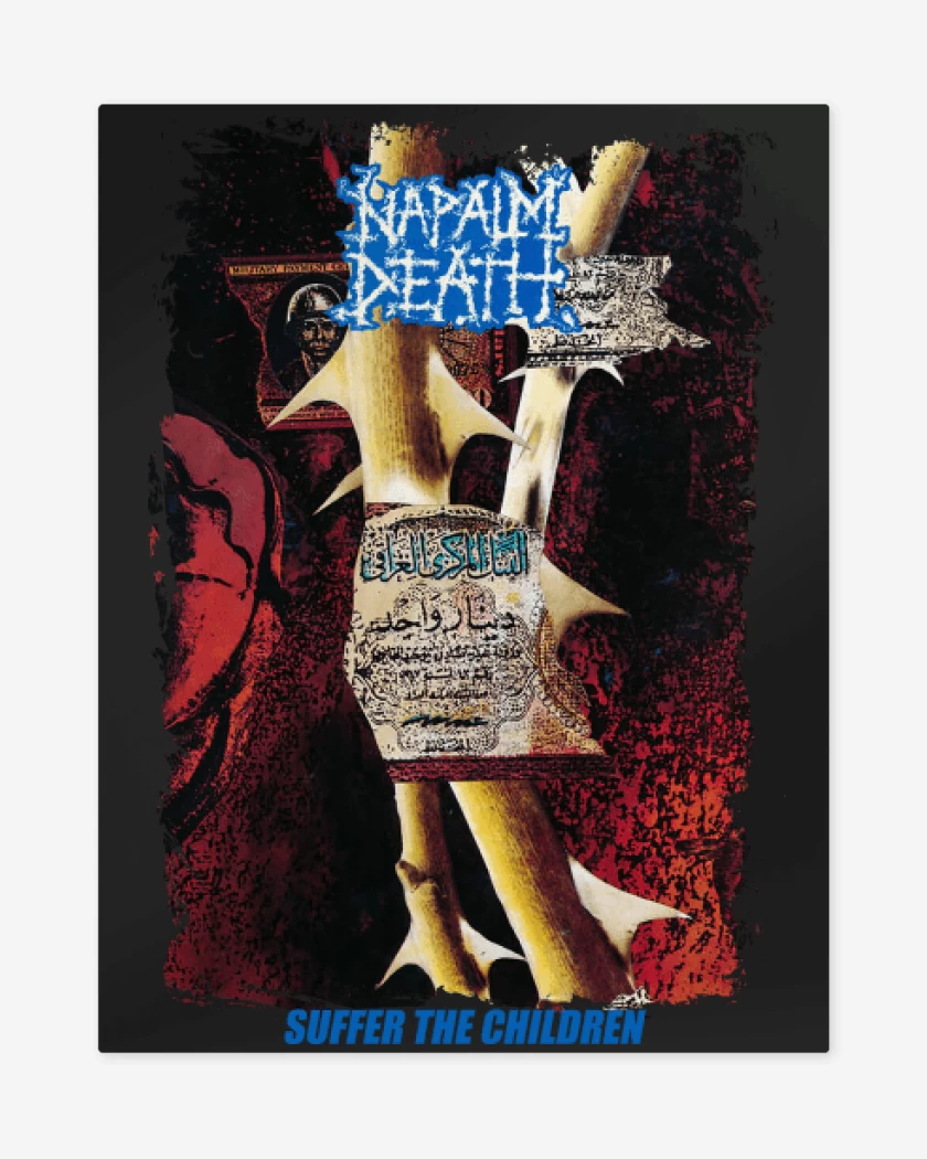 Print metalico Napalm Death Suffer the Children