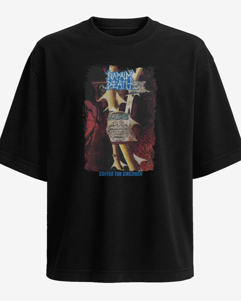 Polera Oversize Napalm Death Suffer the Children