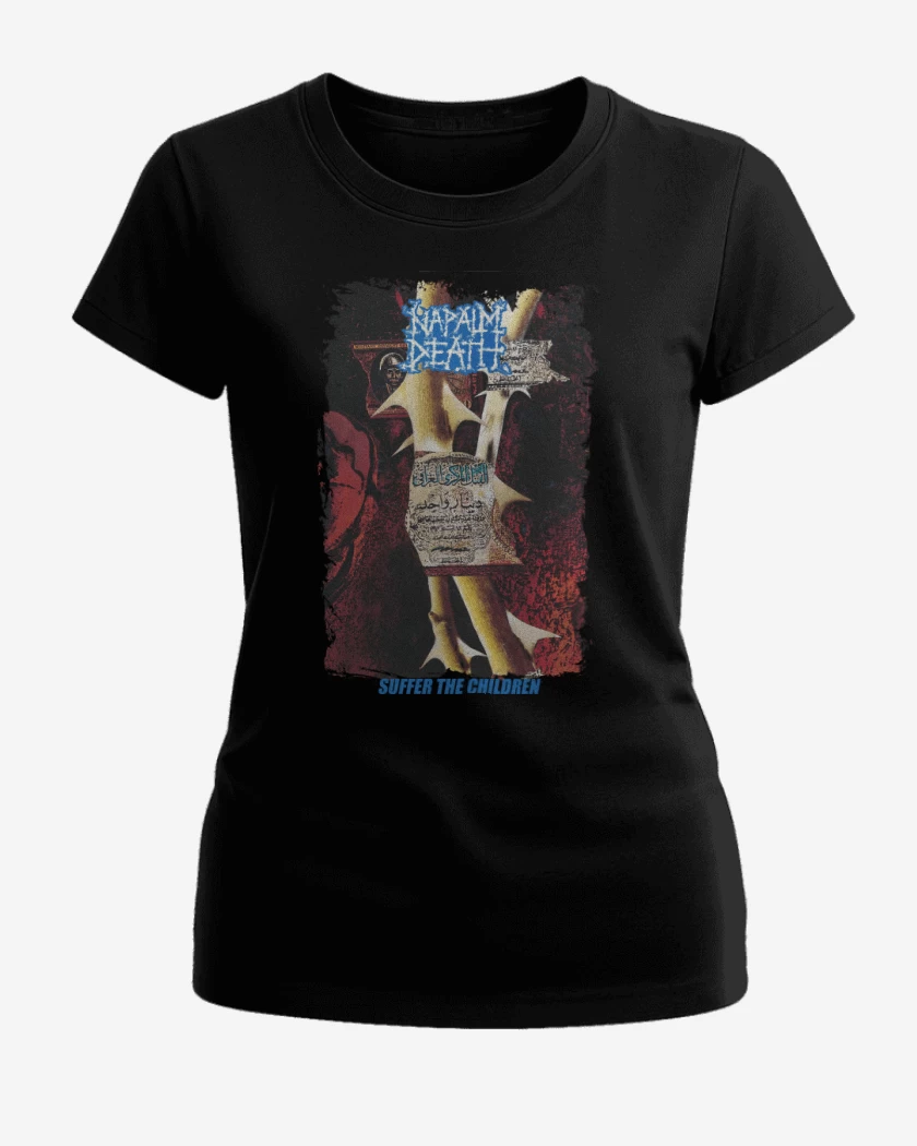 Polera de Mujer Negro de Napalm Death Suffer the Children