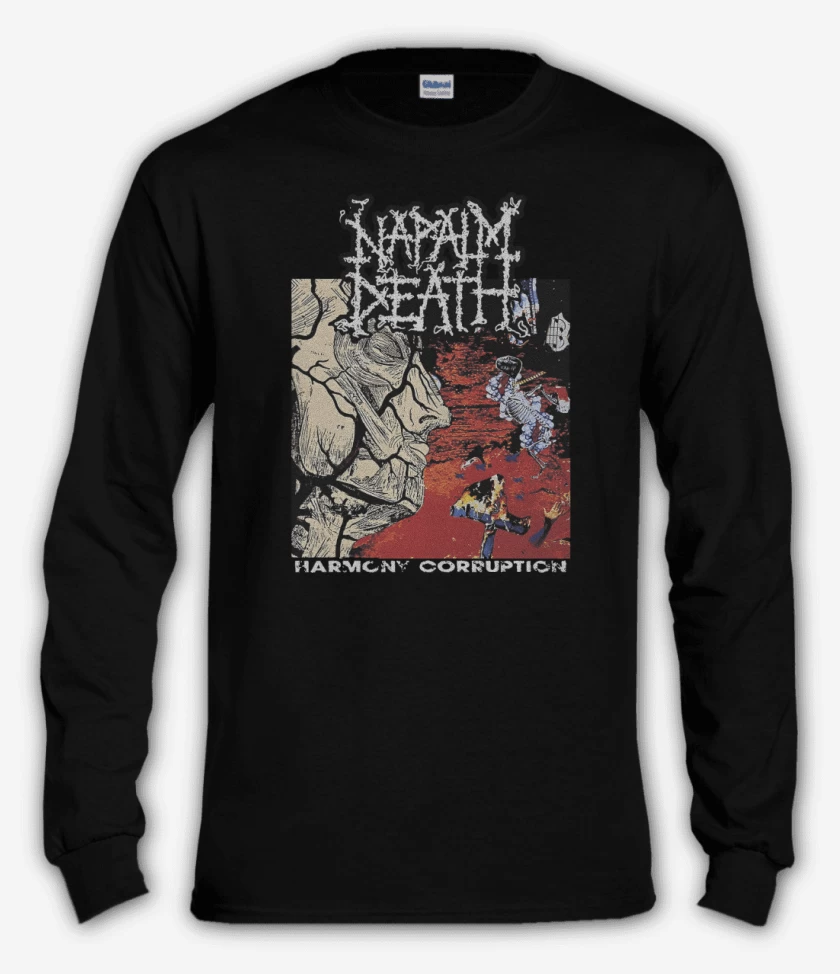 Polera manga larga Negro de Napalm Death Harmony Corruption