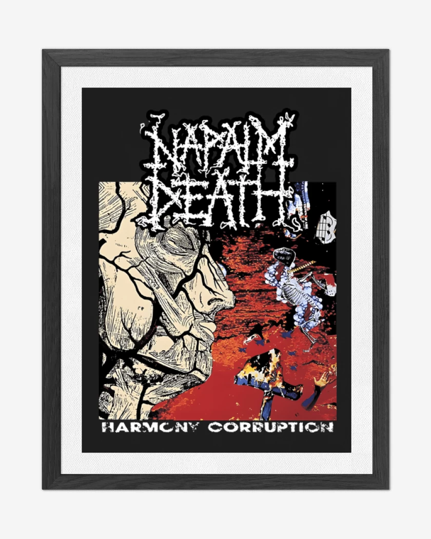 Cuadro decorativo Negro de Napalm Death Harmony Corruption