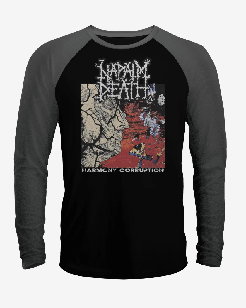 Polera Raglan Napalm Death Harmony Corruption