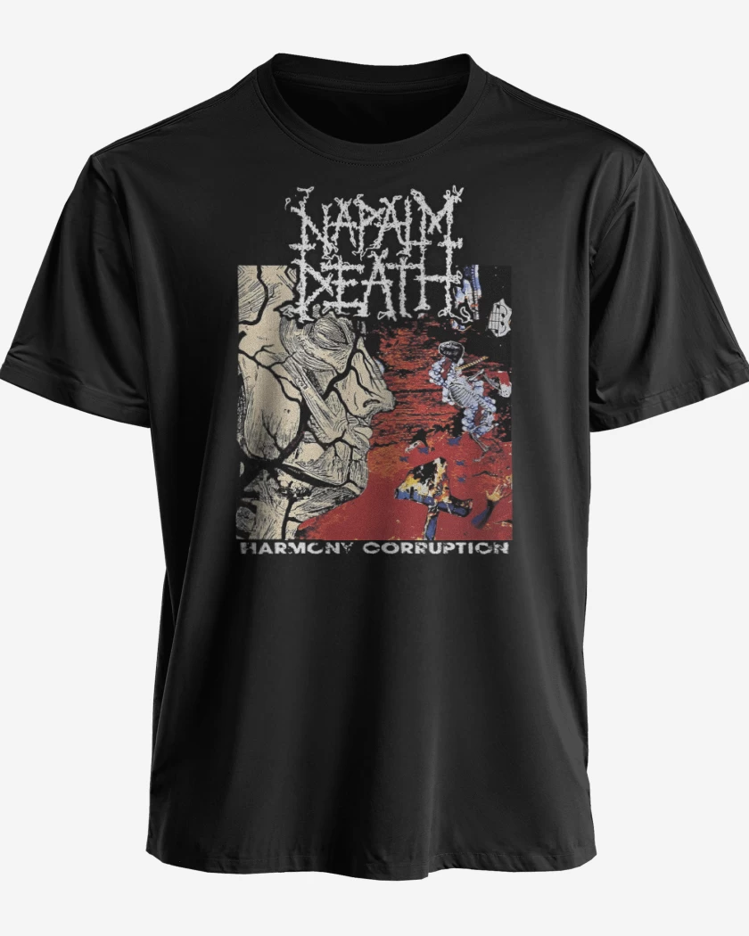 Polera premium Negro de Napalm Death Harmony Corruption