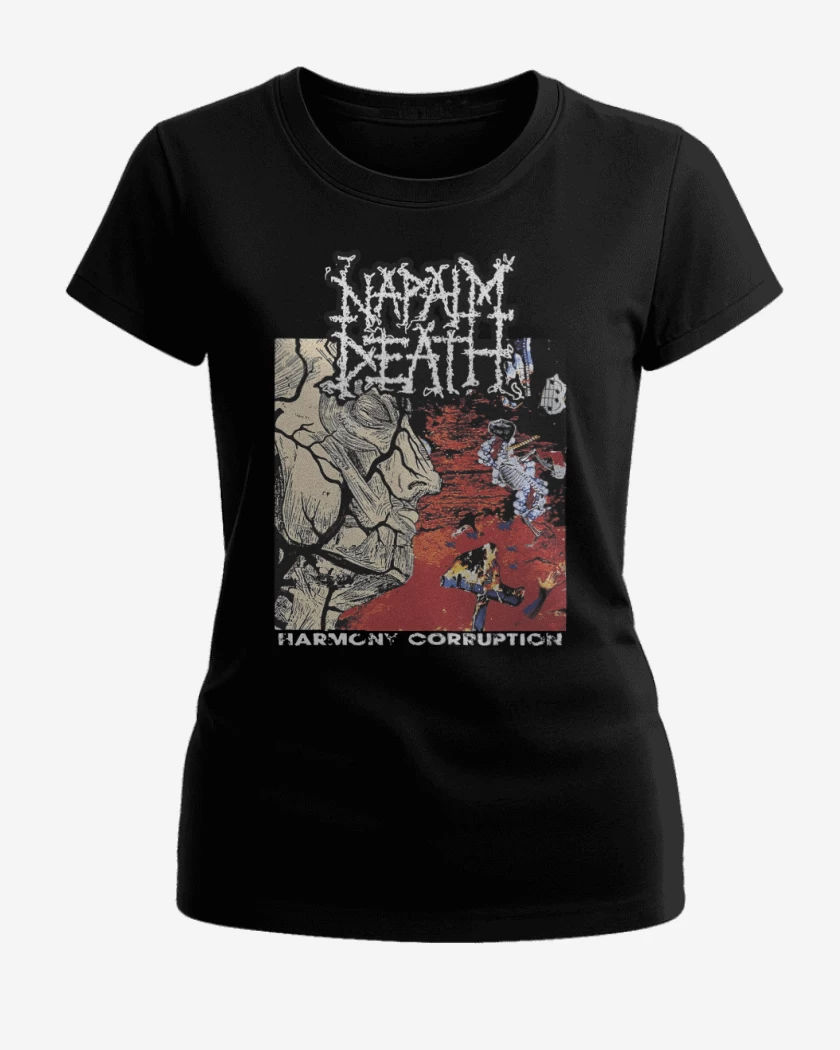 Polera de Mujer Negro de Napalm Death Harmony Corruption