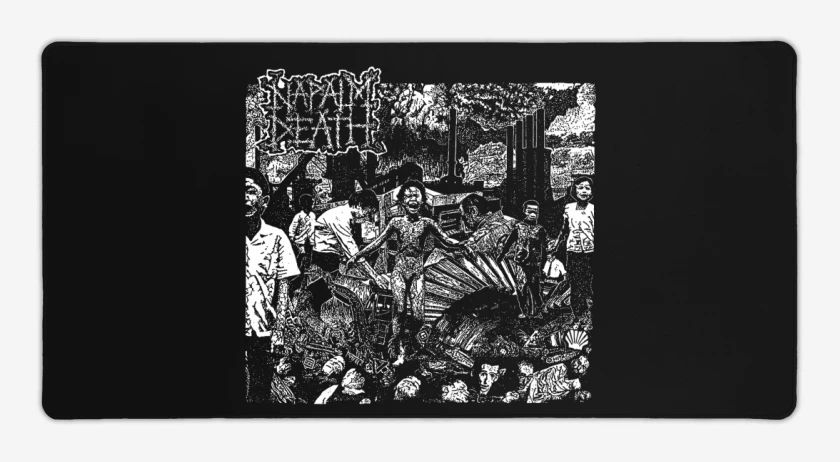 Mouse pad Gamer Negro de Napalm Death Live Ep