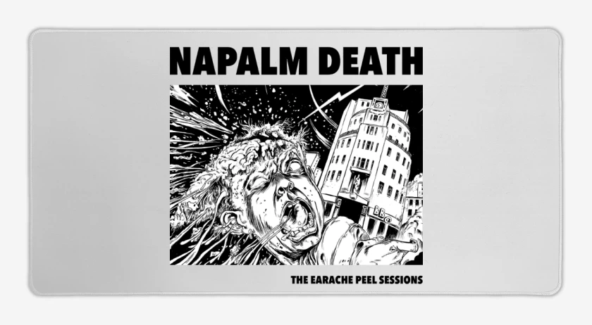 Mouse pad Gamer Blanco de Napalm Death Peel Sessions