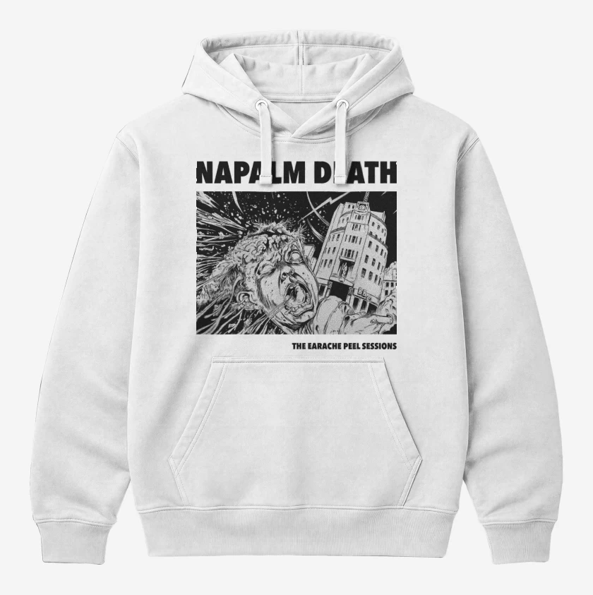 Polerón Canguro Blanco de Napalm Death Peel Sessions