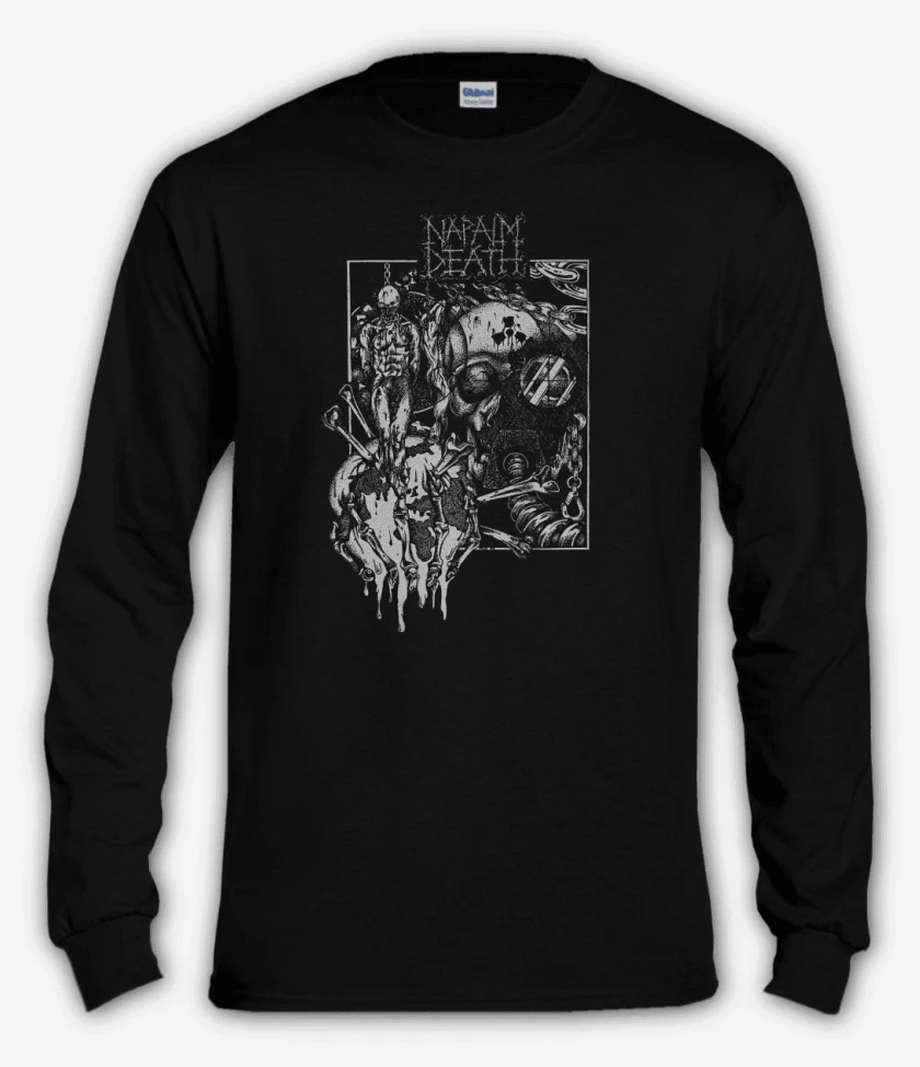 Polera manga larga Negro de Napalm Death Corruption
