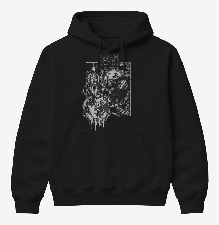 Poleron Canguro básico Negro de Napalm Death Corruption