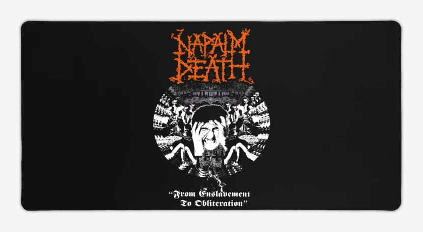Mouse pad Gamer Negro de Napalm Death From Enslavement