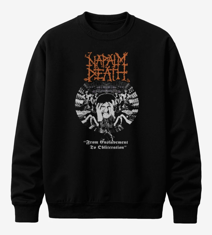 Poleron polo Negro de Napalm Death From Enslavement