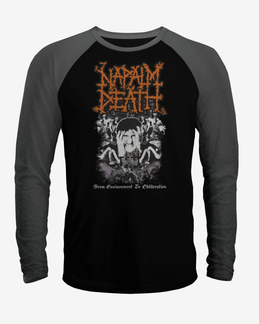 Polera Raglan Napalm Death From Enslavement to Obliteration