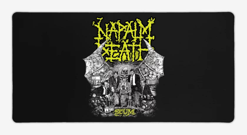 Mouse pad Gamer Negro de Napalm Death Scum