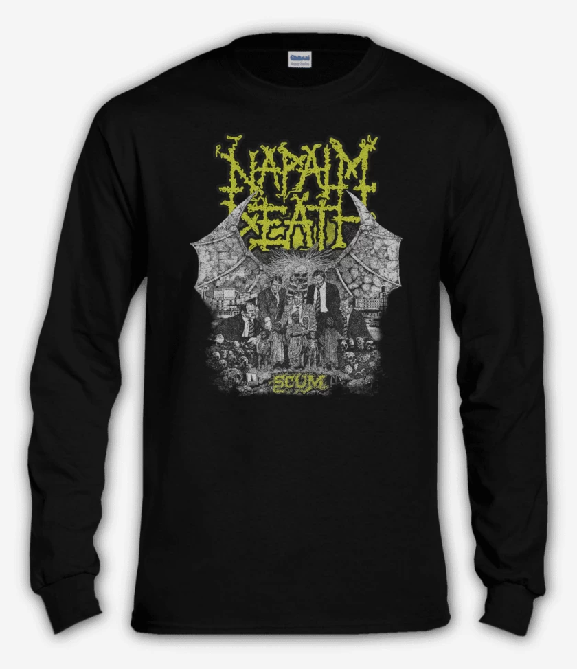 Polera manga larga Negro de Napalm Death Scum