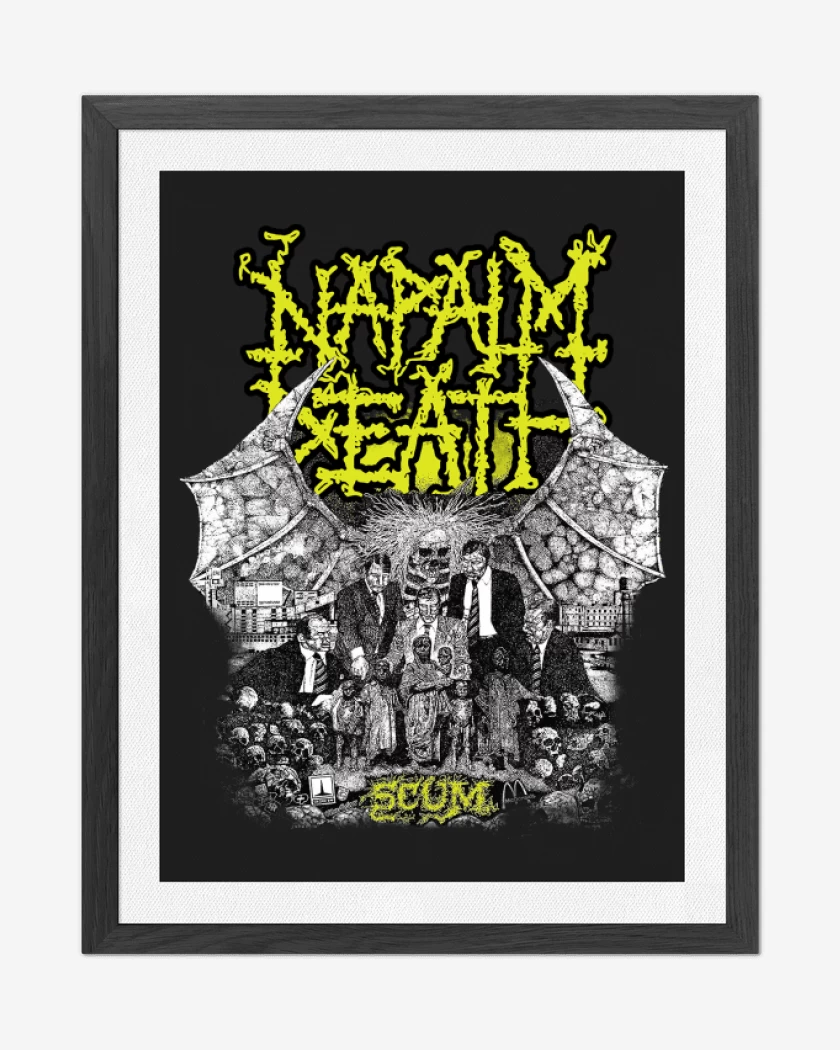 Cuadro decorativo Negro de Napalm Death Scum