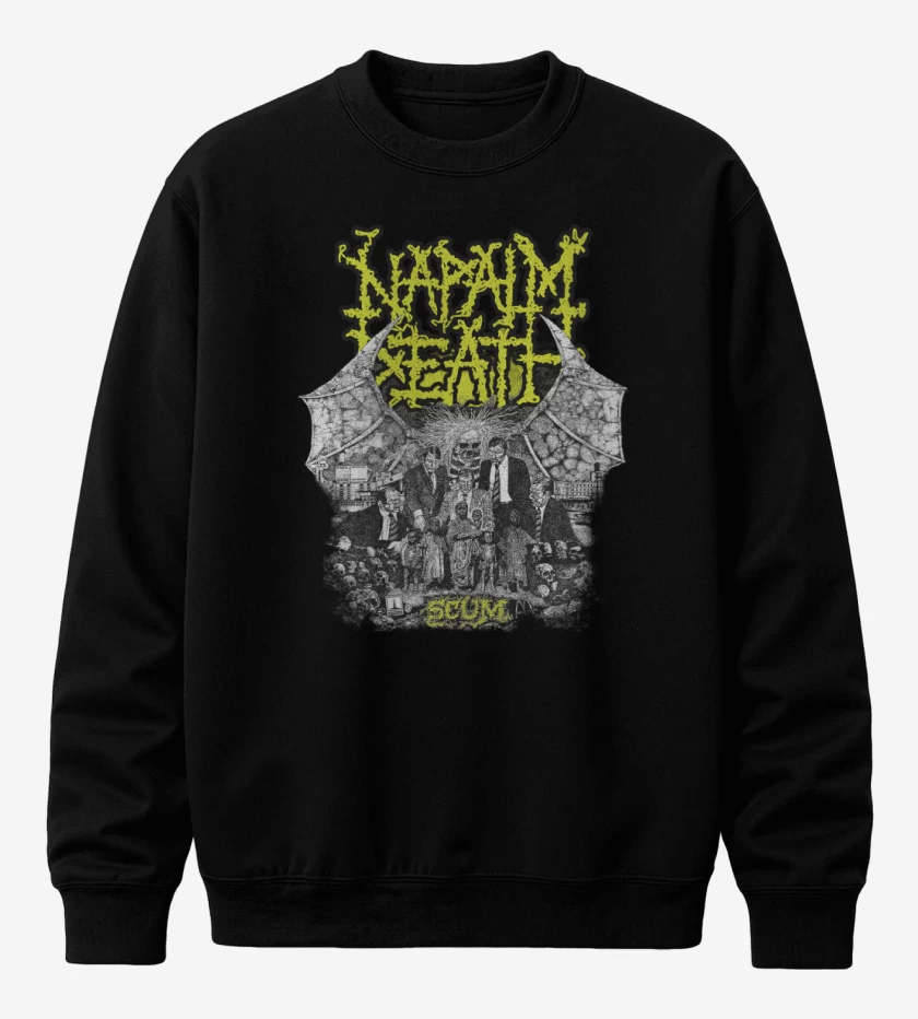 Poleron polo Negro de Napalm Death Scum