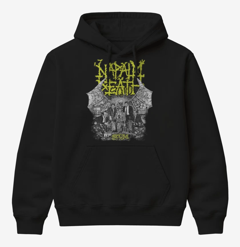 Poleron Canguro básico Negro de Napalm Death Scum