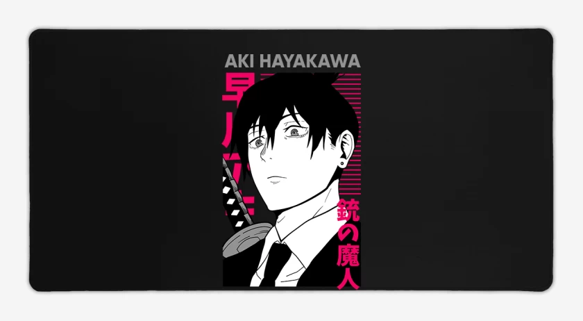 Mouse pad Gamer Negro de Aki Hayakawa 2