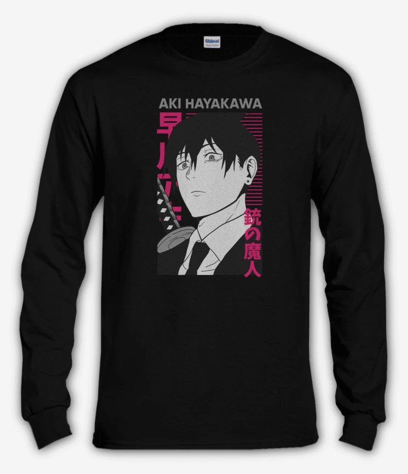 Polera manga larga Negro de Aki Hayakawa 2