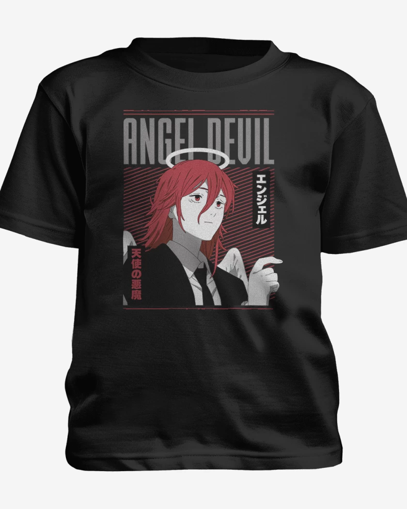 Polera de niño Negro de Angel malo