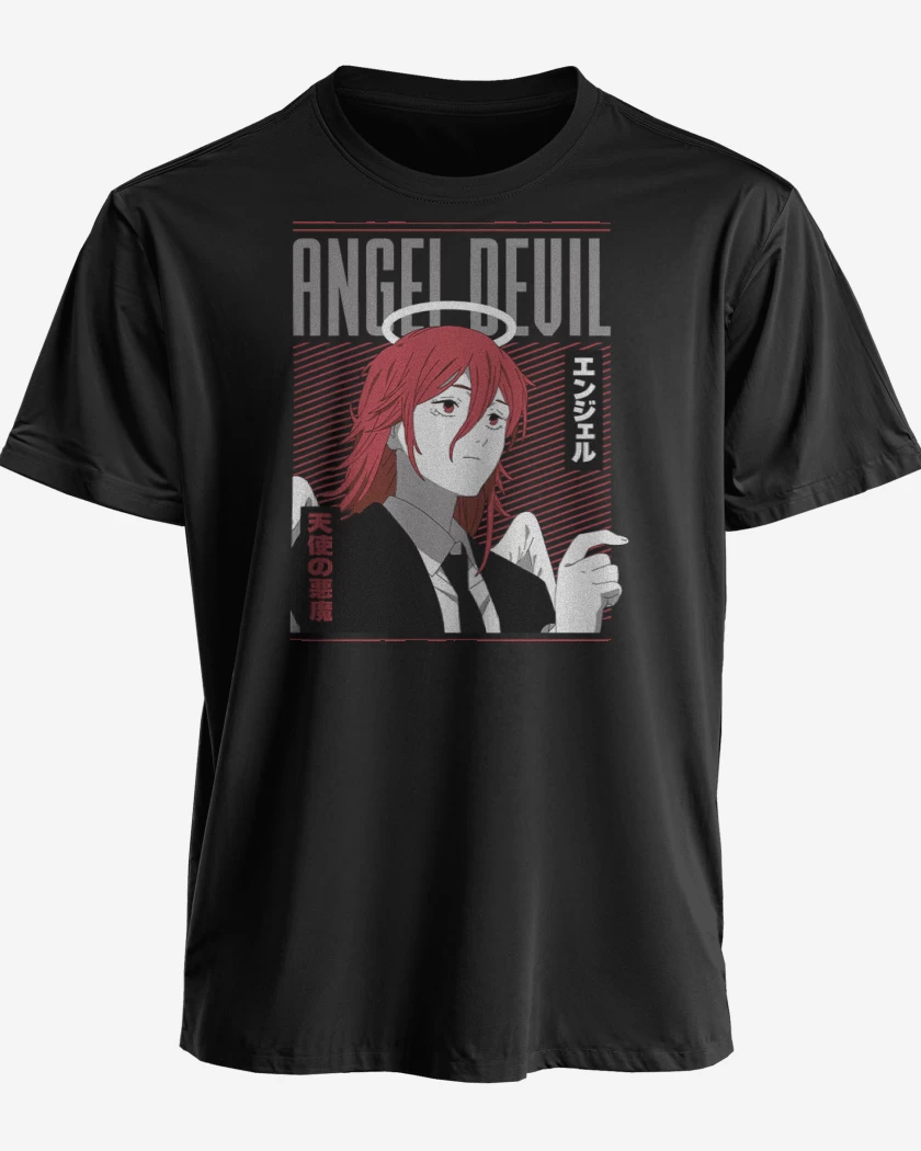 Polera premium Negro de Angel malo