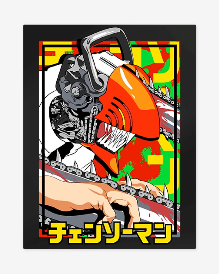 Print metalico Negro de Chain man