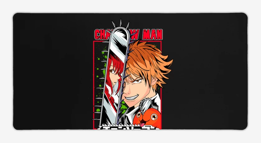 Mouse pad Gamer Negro de Chain Saw Denji