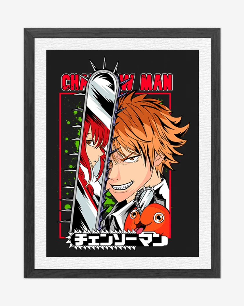 Cuadro decorativo Negro de Chain Saw Denji