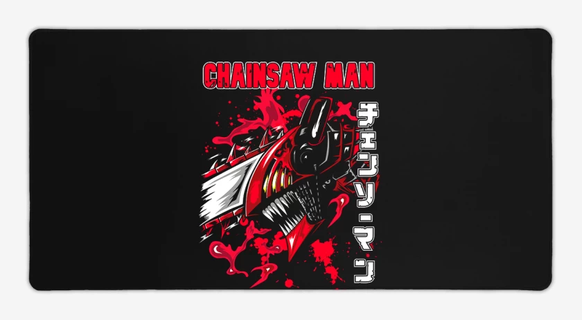 Mouse pad Gamer Negro de Chain Saw man blood