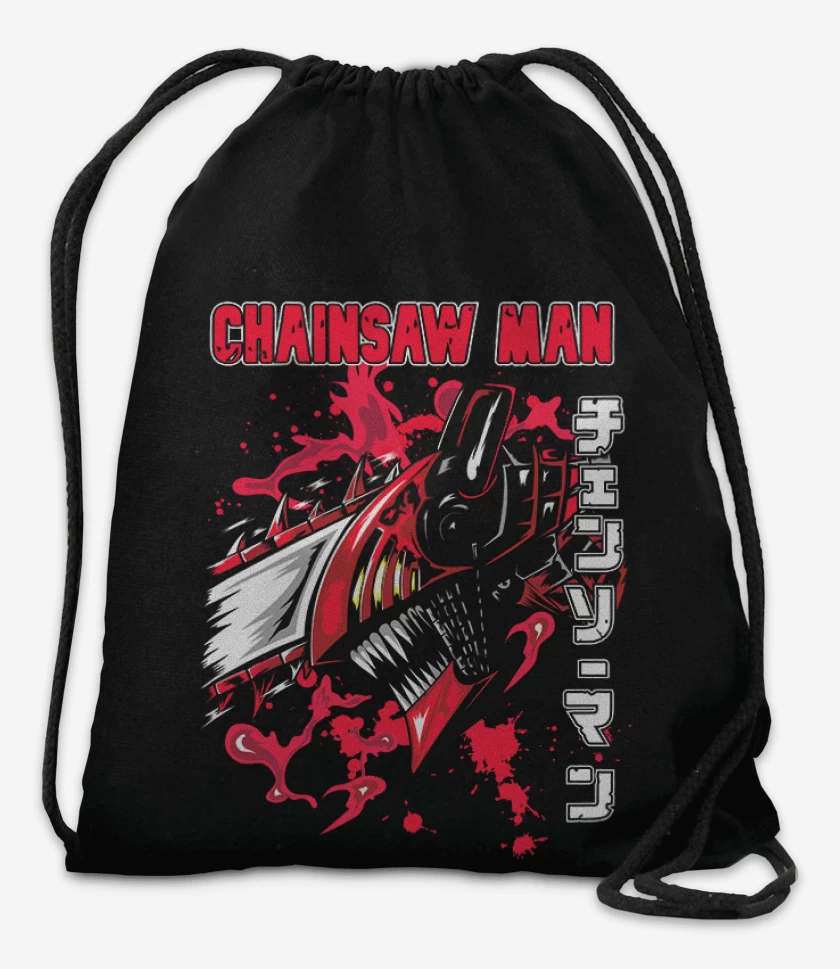 Mochila Negro de Chain Saw man blood