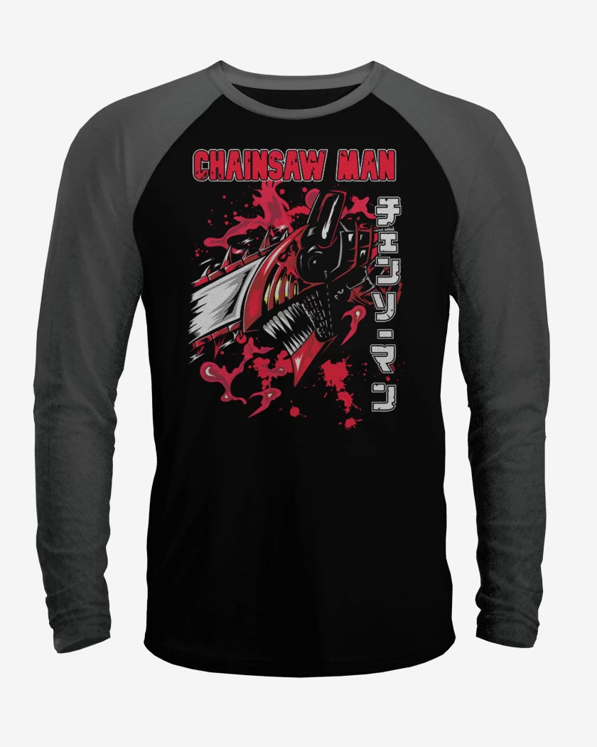 Polera Raglan Chain Saw man blood