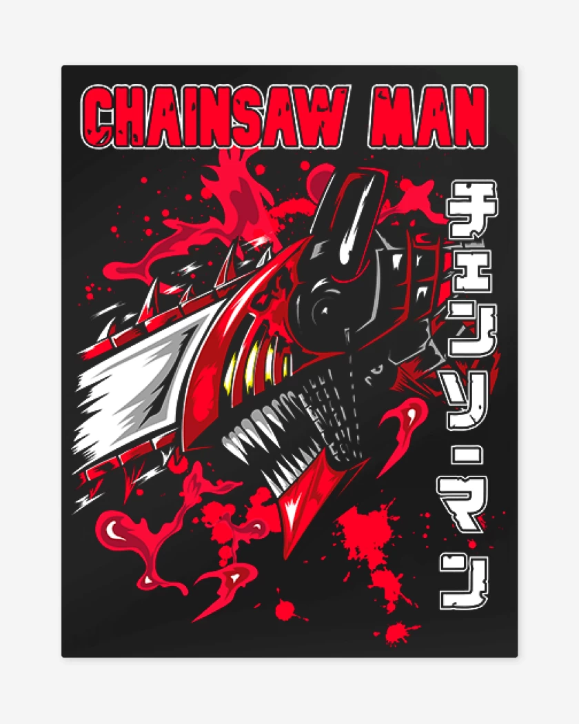 Print metalico Chain Saw man blood