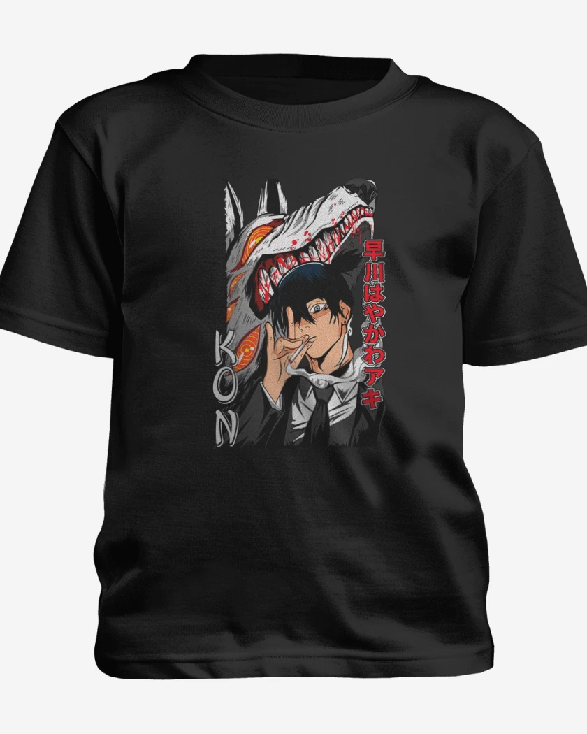 Polera de niño Negro de Chainsawman Kon