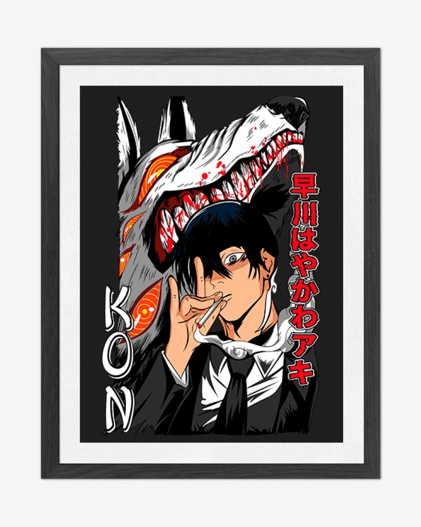 Cuadro decorativo Negro de Chainsawman Kon