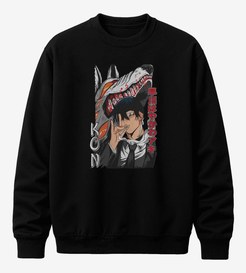Poleron polo Negro de Chainsawman Kon